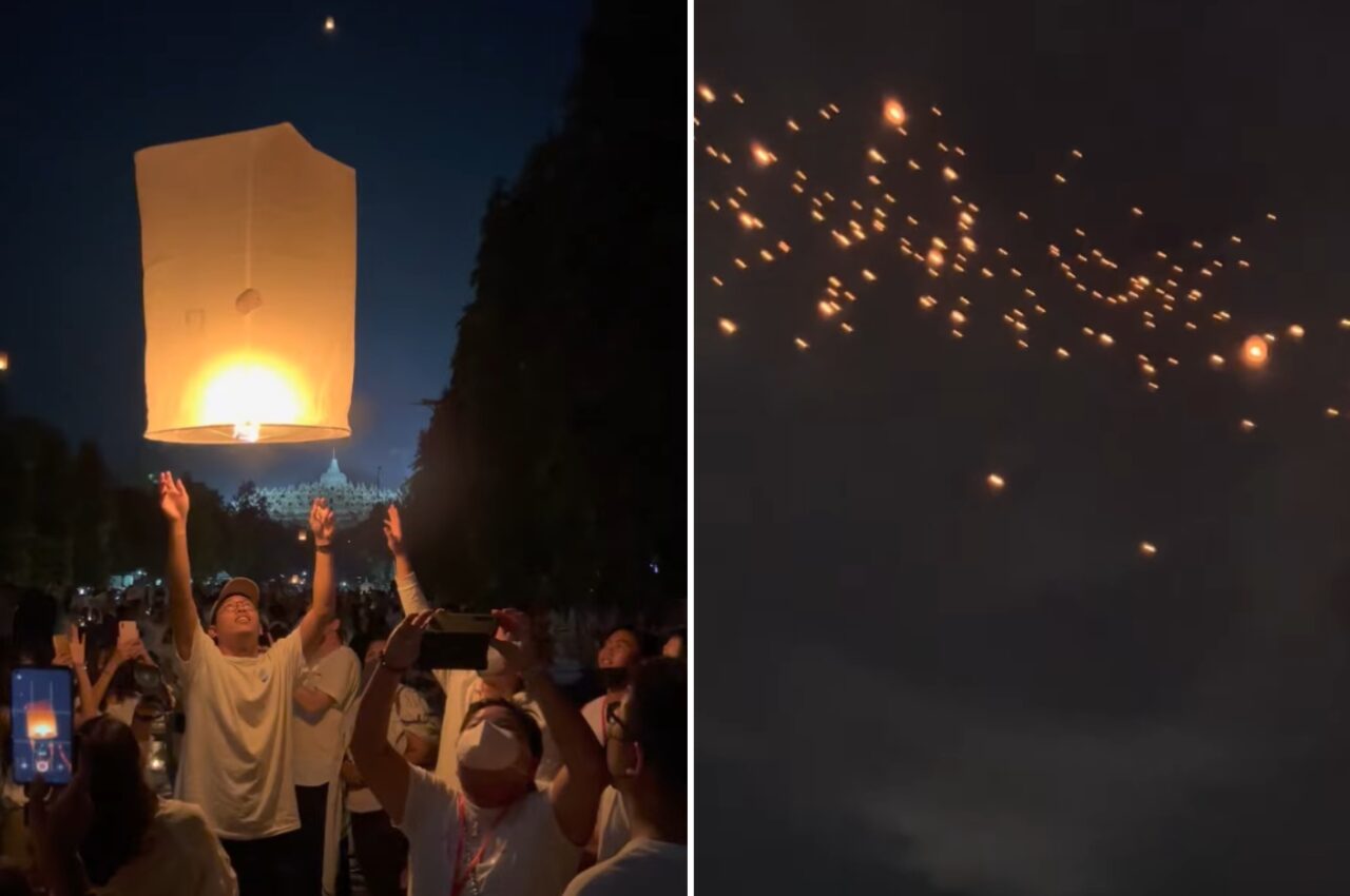 夜空に浮かぶランタンの星。インドネシアの恒例イベント「天灯上げ」の光景が幻想的でうっとり！！【海外・動画】