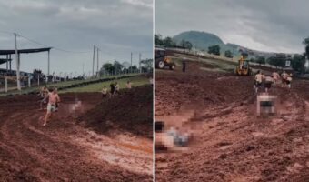 大人の男性たちが全力で挑む泥んこレース。ハプニング続出のエキサイティングな競技の様子をご覧ください！！【海外・動画】