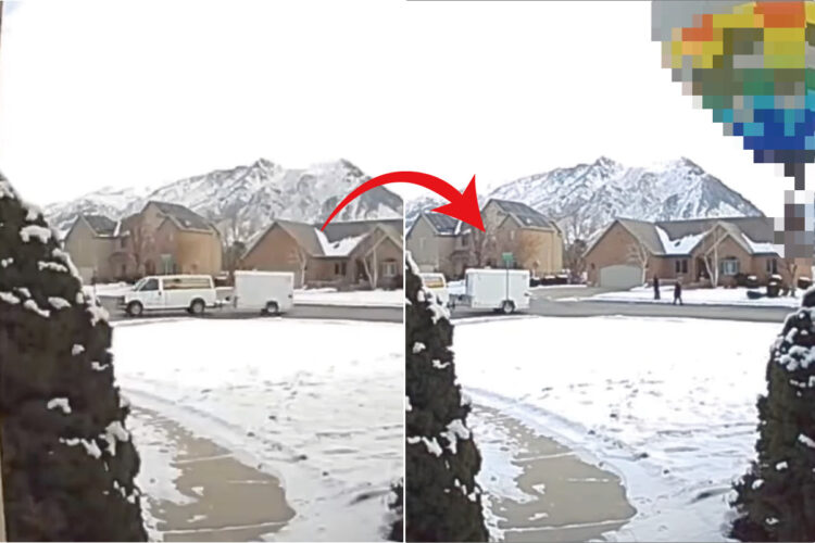 家の前になにかを牽引している車がやってきたと思ったら・・、直後に『ある乗り物』が姿を見せてビックリ！！