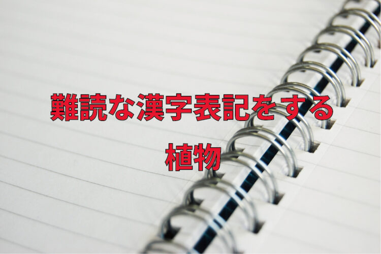 読めたらすごい！珍しい漢字表記をする難読な植物の名前！