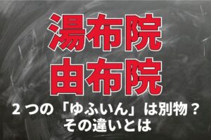 【温泉地】「湯布院」と「由布院」の違いとは？どちらの「ゆふいん」が正しい？？