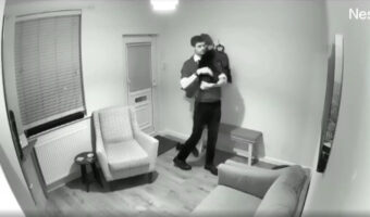 うちの猫が健気すぎて涙出そう!毎回出迎えてくれる猫が実はずーっとドアの前で待ってた事が監視カメラで判明