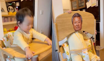 ベビーチェアにある仕掛けをしたら家族の笑顔が増えました！これは確かに笑ってしまう！