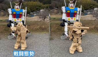 これは可愛い!へたれガンダムの前でSDガンダムがポージングする動画が話題