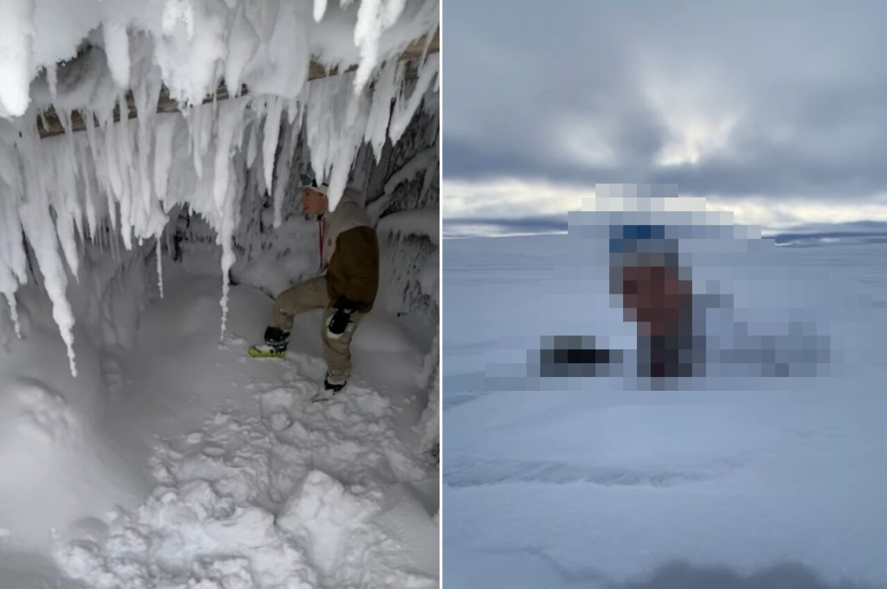 雪が積もった洞窟を進んでいっているのかと思いきや・・。神秘的なこの空間には『意外な事実』が隠されていたのです！！【海外・動画】