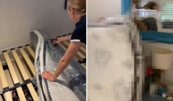このマットレス活きがよすぎる?!女の子が包装を解こうとしたら・・予想外の展開に!!【海外・動画】