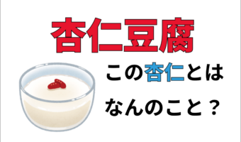 杏仁豆腐の「杏仁」とはなんのこと?上にのっているあの赤いのはまた別物・・??