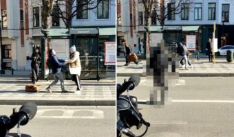 路上でアクションシーンを撮影していた学生たち。役者は誰もミスしていないけれどリテイクに!その理由は『とてもいい人』が居合わせたから!?