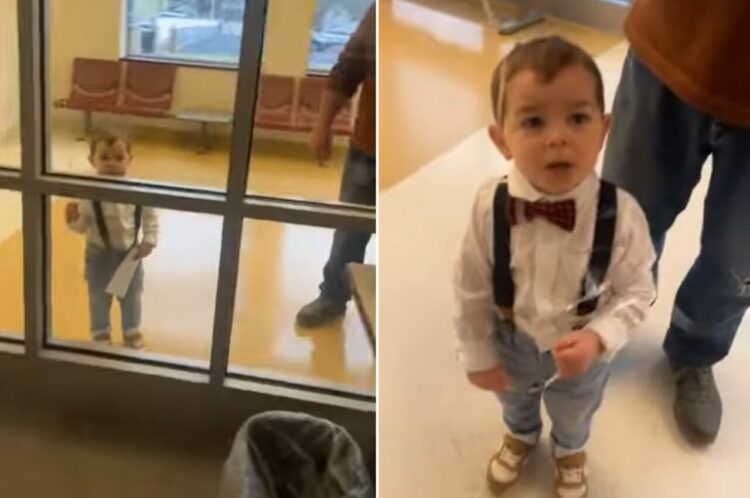 おめかしをした男の子がママに甘いサプライズ！バレンタインにママの職場を訪問して伝えた言葉にキュン！！【海外・動画】
