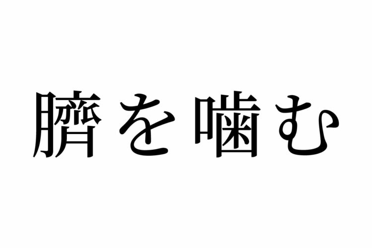 【読めたらスゴイ！】「臍を噛む」ってどこを噛むの！？どういう意味？この漢字、あなたは読めますか？