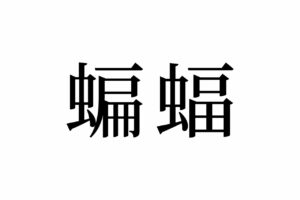 【読めたらスゴイ！】「蝙蝠」って何のこと？虫の名前！？この漢字、あなたは読めますか？