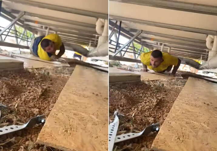 せま〜い床下。そんな場所を素早く移動する方法にビックリ！！【海外・動画】