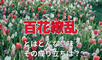 「百花繚乱」とはどんな意味?どのような情景に対して用いる言葉?その類義語は?