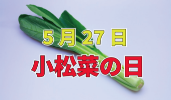 5月27日は「小松菜の日」！だけど、小松菜の旬は冬なんです！！ではなぜこの日が記念日に？？