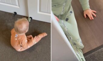 ドアが開かなくて泣きじゃくる赤ちゃん。この出来事、実はあるハプニングが原因だったんです!!