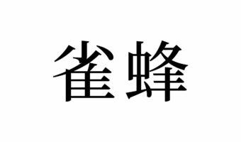 【読めたらスゴイ!】「雀蜂」って何のこと!?よく知っている生き物だった!この漢字、あなたは読めますか?