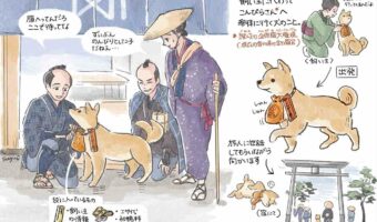 江戸時代の参拝者は人だけじゃなかった!?讃岐の金毘羅大権現に参拝する『こんぴら狗(いぬ)』を紹介した漫画に反響!
