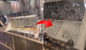 【ビフォーアフター】塗装も剥げた錆びたベンチが・・。薬剤のお風呂に浸けるとあらビックリ！！【アメリカ・動画】