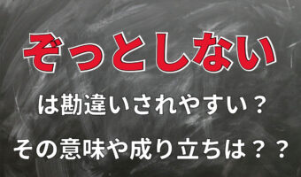 勘違いされやすい？「ぞっとしない」の本来の意味は、怖くない事ではないんです！！その本来の意味とは
