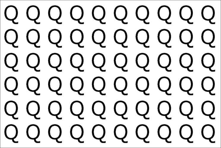 【違う文字を探せ！】165個の「Q」の中に紛れて1文字違う文字が！？あなたは何秒で探し出せるかな？？【クイズ】