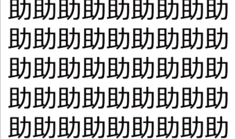 【違う文字を探せ!】「助」の中に紛れて1つ違う文字がある!?あなたは何秒で探し出せるかな??【脳トレ】
