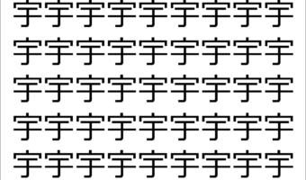 【違う文字を探せ!】「宇」の中に紛れて1つ違う文字がある!?あなたは何秒で探し出せるかな??【脳トレ】