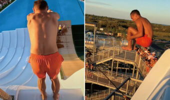 ウォータースライダーでアクロバットパフォーマンスを披露！ダイナミックで華麗な技に観客から歓声も上がります！！【海外・動画】