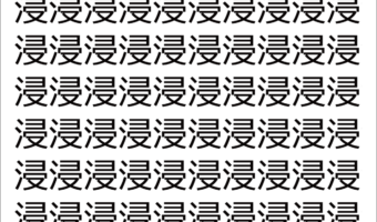 【脳トレ】「浸」の中に紛れて1つ違う文字がある！？あなたは何秒で探し出せるかな？？【違う文字を探せ！】