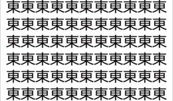 【違う文字を探せ!】「東」の中に紛れて1つ違う文字がある!?あなたは何秒で探し出せるかな??【脳トレ】