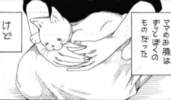 ショート漫画「膝の上の戦争」短いのに凄い感情が動く！