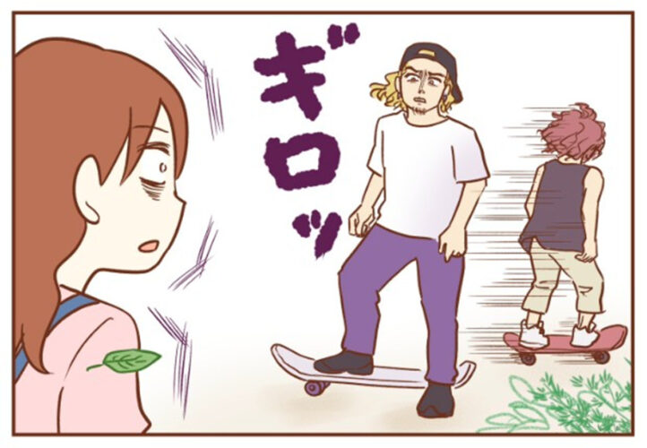 愛犬の散歩中に怖そうなお兄さんたちに遭遇して大ピンチ！？ギャップが素敵な漫画