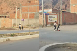 小さな子がキックボードの練習中！と思いきや・・そこに乗っていたのは意外な子！！【海外・動画】