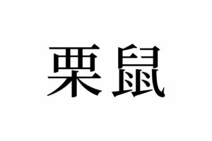 【読めたらスゴイ！】「栗鼠」って一体何のこと！？栗との関係は！？この漢字、あなたは読めますか？