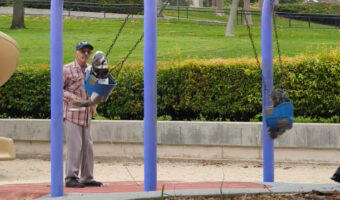 ブランコで遊んでいるのは・・犬たち！？飼い主さんに揺らしてもらって楽しそう！【アメリカ・動画】