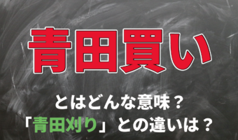 「青田買い」とはどんな意味?「青田刈り」との違いとは?