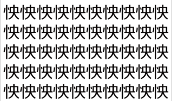 【脳トレ】「怏」の中に紛れて1つ違う文字がある!?あなたは何秒で探し出せるかな??【違う文字を探せ!】
