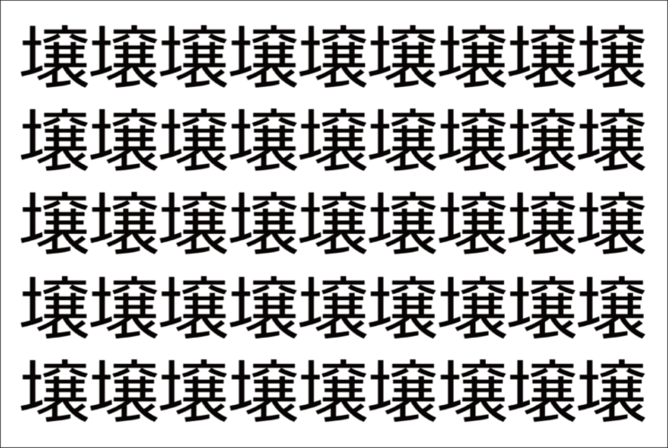 【脳トレ】「壌」の中に紛れて1つ違う文字がある！？あなたは何秒で探し出せるかな？？【違う文字を探せ！】