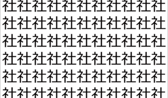 【脳トレ】「社」の中に紛れて1つ違う文字がある！？あなたは何秒で探し出せるかな？？【違う文字を探せ！】