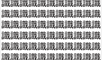 【脳トレ】「識」の中に紛れて1つ違う文字がある!?あなたは何秒で探し出せるかな??【違う文字を探せ!】
