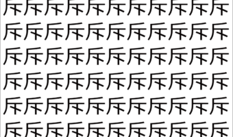 【脳トレ】「斥」の中に紛れて1つ違う文字がある!?あなたは何秒で探し出せるかな??【違う文字を探せ!】