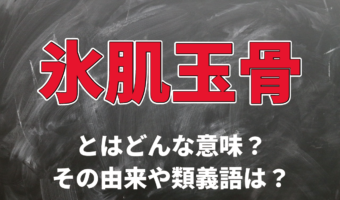 「氷肌玉骨」とはどんな意味?どのような人を指す言葉?