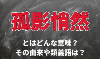 「孤影悄然」とはどんな意味？その成り立ちや類義語は？？