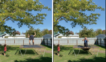 トランポリンで連続バク転を披露した男性。だけどそのトランポリン・・年期が入りすぎていたみたい!!【海外・動画】