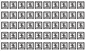 【脳トレ】「国」の中に紛れて1つ違う文字がある！？あなたは何秒で探し出せるかな？？【違う文字を探せ！】