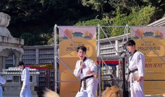 見事なテコンドーの演舞。だけど数々の技よりも気になり視線が向くのは・・・【海外・動画】