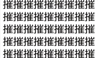 【脳トレ】「摧」の中に紛れて1つ違う文字がある!?あなたは何秒で探し出せるかな??【違う文字を探せ!】