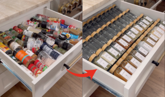 見ているだけで気分スッキリ!雑然と収納されていたスパイスを綺麗にディスプレイ!!【アメリカ・動画】