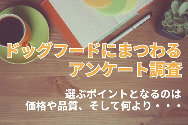アンケートから見る『ドッグフードの選び方』。ポイントとなるのは「価格・仕様」「原材料」そしてなにより・・【2023年アンケート調査】