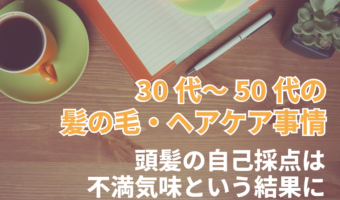 30代～50代の髪の毛・ヘアケア事情。頭髪の自己採点は平均51点と不満気味？【2023年アンケート調査】