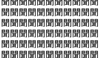 【脳トレ】「聞」の中に紛れて1つ違う文字がある！？あなたは何秒で探し出せるかな？？【違う文字を探せ！】